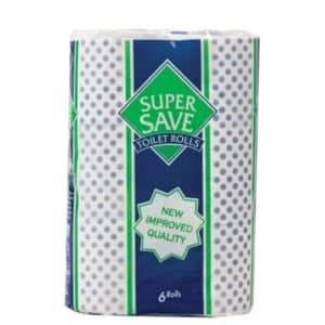 TOILET & KITCHEN ROLLS - SUPERSAVE TOILET PAPER X6
