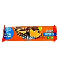 SNACK -  BRAIN FOODS CHOC ORANGE WAFER 40GR