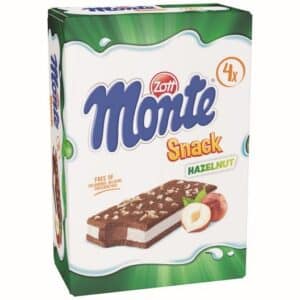 SNACK -  MONTE SNACK HAZELNUT X4