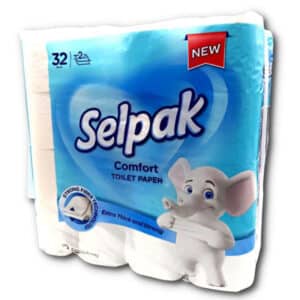 TOILET & KITCHEN ROLLS - SELPAK 2PLY TOILET PAPER X32