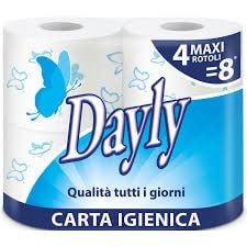 TOILET & KITCHEN ROLLS - DAYLY TOILET PAPER MAXI 2 PLT *4 ROLLS