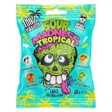 SWEETS & CHOCOLATE  - ARGO SOUR MADNESS TROPICAL CANDIES 60GR