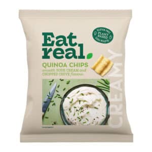 SNACK -  EAT REAL QUINOA CHIPS SOUR CREAM & CHIVES *40GR
