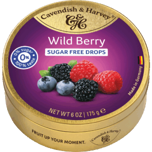 SWEETS & CHOCOLATE  - CAVENDISH & HARVEY WILD BERRY SUGAR FREE 175GR