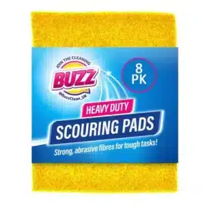CLEANING - BUZZ HEAVY DUTY SCOURING PADS X8
