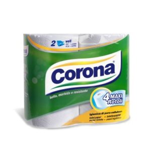 TOILET & KITCHEN ROLLS - CORONA TOILET ROLLS X4